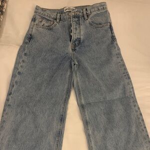 Princess Polly Light Blue High waisted Relaxed Jeans